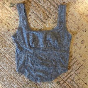 Victoria’s Secret Pink Blue Lace Corset Top